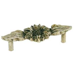 Emenee OR262-ABR Premier Collection Sunflower Handle 4 inch x 1-1/2 inch in Antique Matte Brass Floral Series